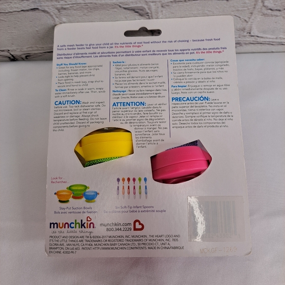 'MUNCHKIN' FRESH FOOD BABY FEEDERS FRUIT & VEGGIES 2~PACK - Picture 9 of 12